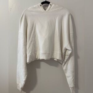 Re/Done Cropped Oversized Hoodie